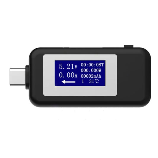 KEWEISI Multi-function Type-C / USB-C Tester Charger Detector Digital Voltmeter Ammeter Voltage Meters(Black) - Current & Voltage Tester by buy2fix | Online Shopping UK | buy2fix