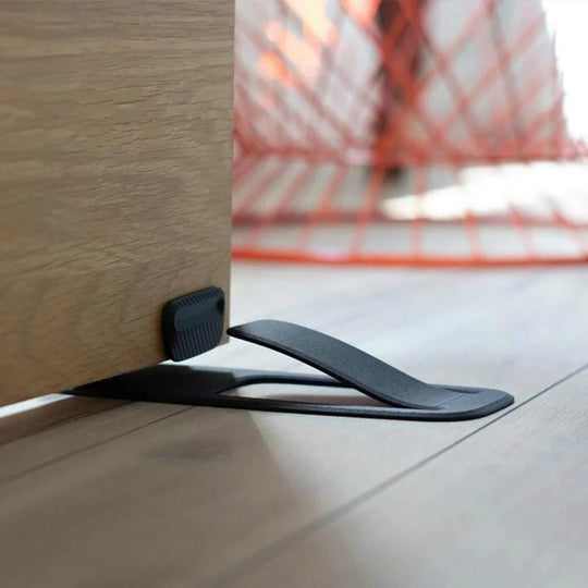 Multi-function Spring Innovative Door Stopper Block Simple Style Door Wedge Holder(Black)