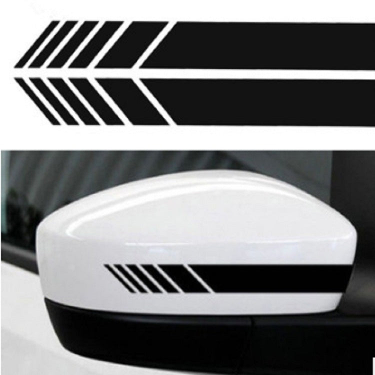 10 PCS Simple Rearview Mirror Car Stickers Rearview Mirror Personality Scratches Reflective Car Stickers(Black) by buy2fix