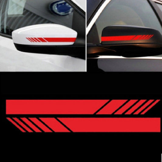 10 PCS Simple Rearview Mirror Car Stickers Rearview Mirror Personality Scratches Reflective Car Stickers(Red) by buy2fix