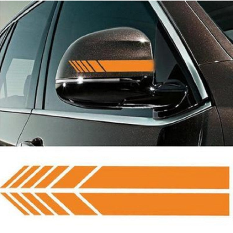 10 PCS Simple Rearview Mirror Car Stickers Rearview Mirror Personality Scratches Reflective Car Stickers(Yellow) by buy2fix