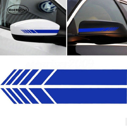10 PCS Simple Rearview Mirror Car Stickers Rearview Mirror Personality Scratches Reflective Car Stickers(Blue) by buy2fix