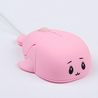 Cute Cartoon Wired Mouse Girl Office Home Laptop Mouse(Pink) by buy2fix