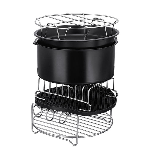 9 inch 12 in 1 Baking Grill Fryer Pan Air Fryer Accessories for 5.3QT-6.8QTup - Bulit-in Ovens & Accessories by buy2fix | Online Shopping UK | buy2fix