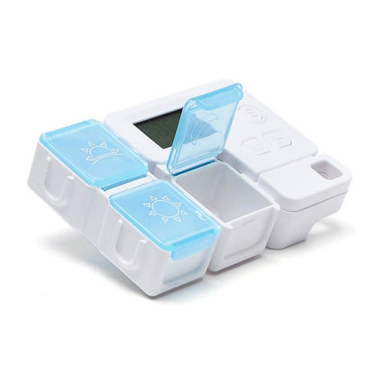 Portable Intelligent Plastic Storage Box Electronic Timing Reminder Medicine Boxes(Sky Blue) - Pill Boxes by buy2fix | Online Shopping UK | buy2fix