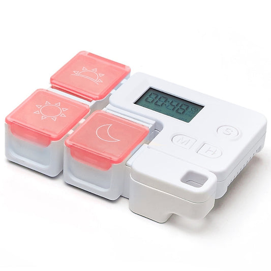Portable Intelligent Plastic Storage Box Electronic Timing Reminder Medicine Boxes(Bright Red) - Pill Boxes by buy2fix | Online Shopping UK | buy2fix