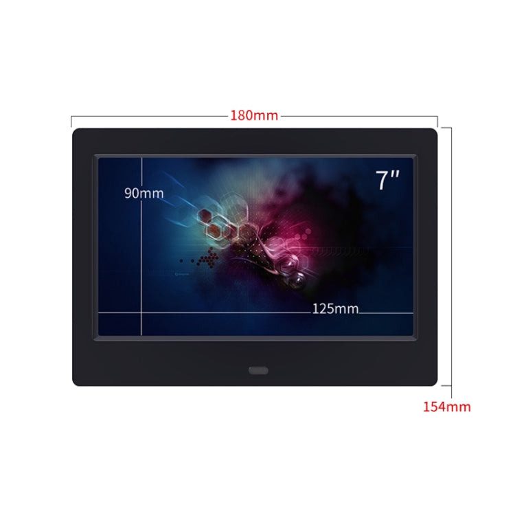 DPF-706-2.4G 7 inch Digital Photo Frame LED Wall Mounted Advertising Machine, Plug:UK Plug(Black) - 1.5-7.0 inch by buy2fix | Online Shopping UK | buy2fix
