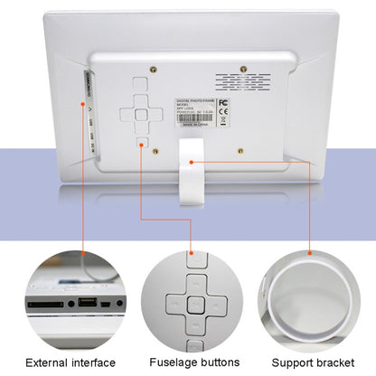 DPF-106 10.1 inch Digital Photo Frame LED Video Advertising Machine, Plug:EU Plug(Black) - 11 inch Below by buy2fix | Online Shopping UK | buy2fix