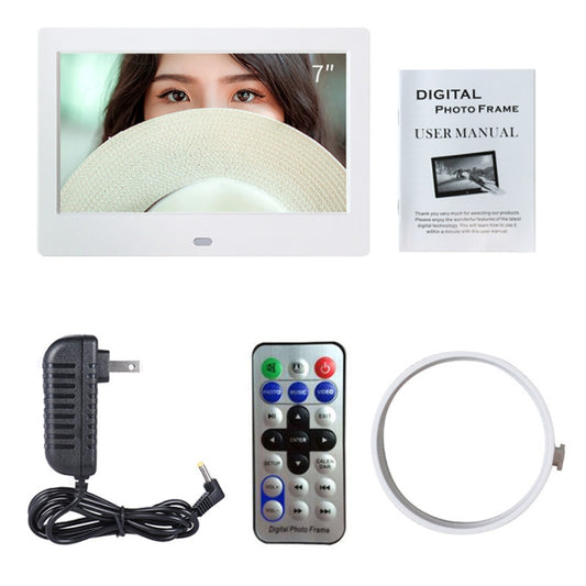 DPF-706 7 inch Digital Photo Frame LED Wall Mounted Advertising Machine, Plug:US Plug(White) - 1.5-7.0 inch by buy2fix | Online Shopping UK | buy2fix