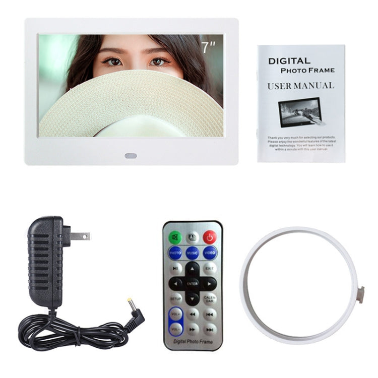 DPF-706 7 inch Digital Photo Frame LED Wall Mounted Advertising Machine, Plug:UK Plug(Black) - 1.5-7.0 inch by buy2fix | Online Shopping UK | buy2fix