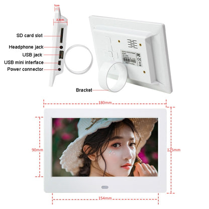 DPF-706 7 inch Digital Photo Frame LED Wall Mounted Advertising Machine, Plug:UK Plug(Black) - 1.5-7.0 inch by buy2fix | Online Shopping UK | buy2fix