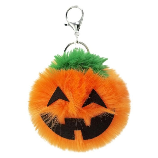 3 PCS Pumpkin Plush Keychains Fashion Car Halloween Key Chain Party Gift(Orange) by buy2fix