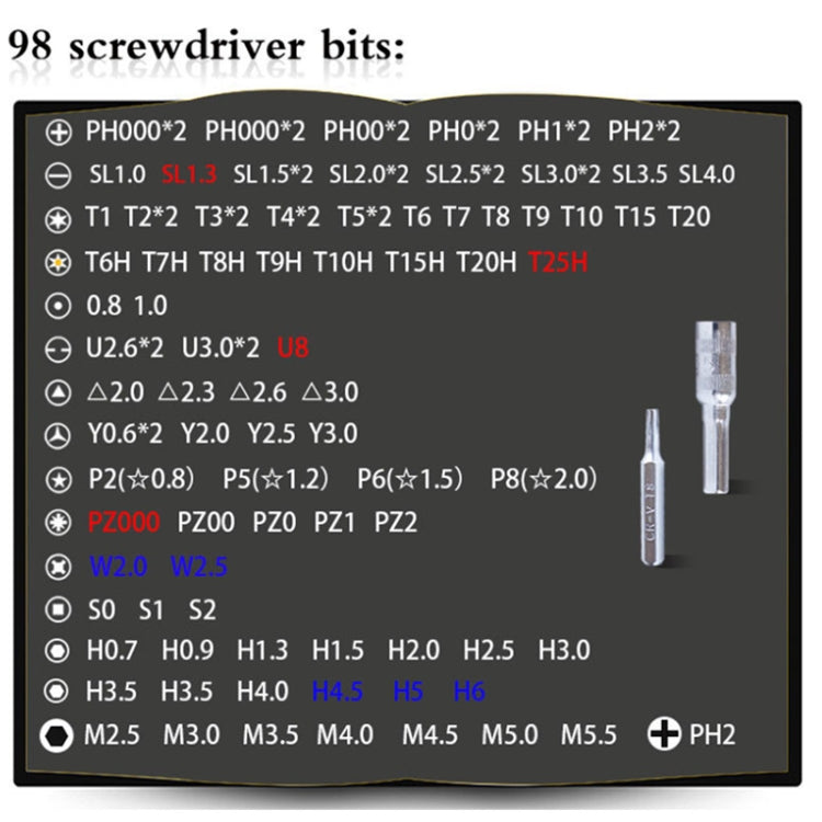 110 in 1 Magnetic Plum Screwdriver Mobile Phone Disassembly Repair Tool(Blue) - Screwdriver Set by buy2fix | Online Shopping UK | buy2fix
