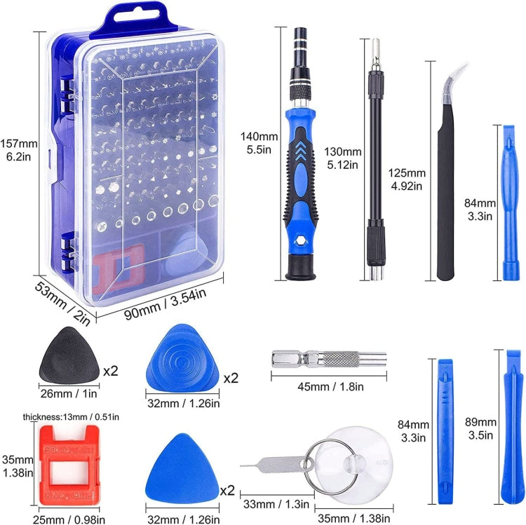 110 in 1 Magnetic Plum Screwdriver Mobile Phone Disassembly Repair Tool(Blue) - Screwdriver Set by buy2fix | Online Shopping UK | buy2fix