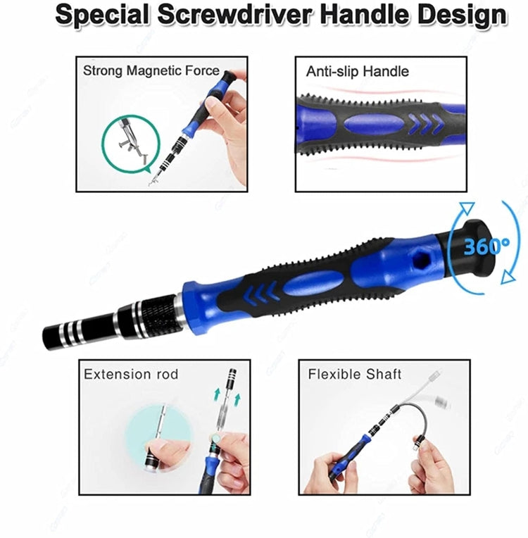110 in 1 Magnetic Plum Screwdriver Mobile Phone Disassembly Repair Tool(Blue) - Screwdriver Set by buy2fix | Online Shopping UK | buy2fix