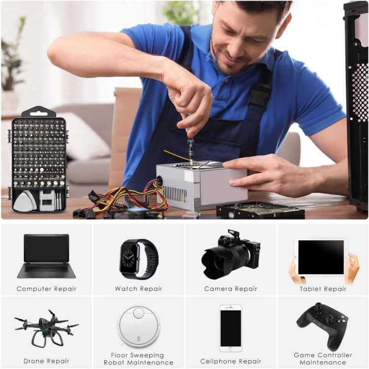 110 in 1 Magnetic Plum Screwdriver Mobile Phone Disassembly Repair Tool(Black) - Screwdriver Set by buy2fix | Online Shopping UK | buy2fix
