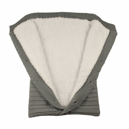 Warm Soft Cotton Knitting Envelope Newborn Baby Sleeping Bag(Dark Blue) - Sleeping Bag by buy2fix | Online Shopping UK | buy2fix