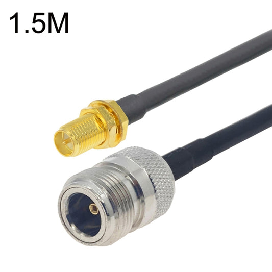 RP-SMA Female to N Female RG58 Coaxial Adapter Cable, Cable Length:1.5m by buy2fix
