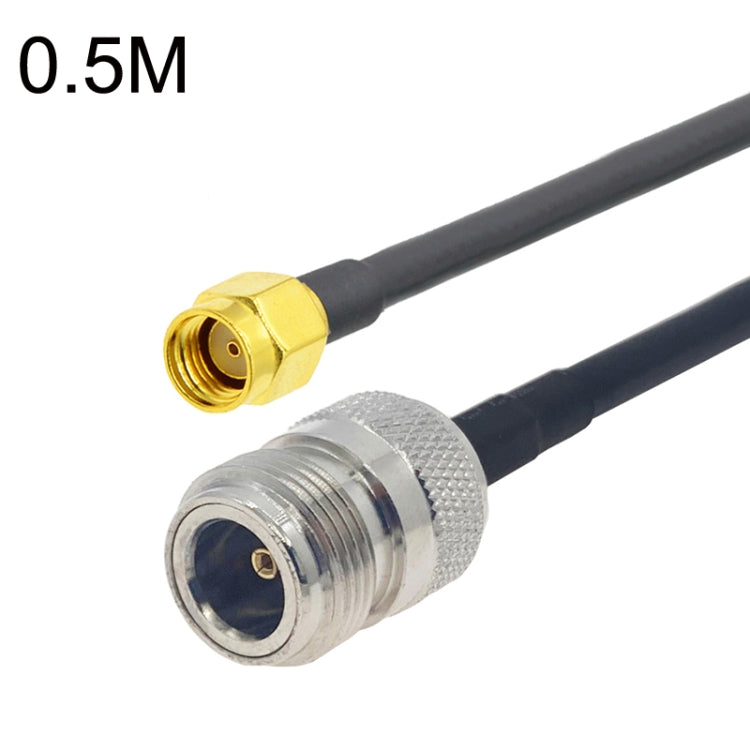 RP-SMA Male to N Female RG58 Coaxial Adapter Cable, Cable Length:0.5m by buy2fix