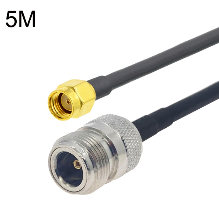 RP-SMA Male to N Female RG58 Coaxial Adapter Cable, Cable Length:5m by buy2fix