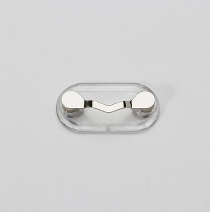 Magnetic Glasses Holder Magnetic Brooch Number Plate Headset Glasses Clip(Silver) - Retaining Clips by buy2fix | Online Shopping UK | buy2fix