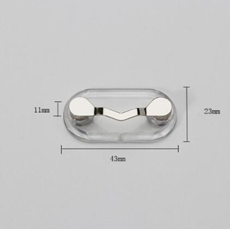 Magnetic Glasses Holder Magnetic Brooch Number Plate Headset Glasses Clip(Silver) - Retaining Clips by buy2fix | Online Shopping UK | buy2fix