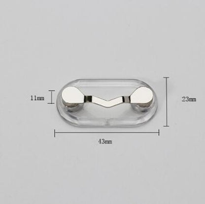 Magnetic Glasses Holder Magnetic Brooch Number Plate Headset Glasses Clip(Silver) - Retaining Clips by buy2fix | Online Shopping UK | buy2fix