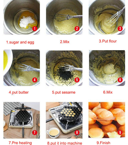 Household Non-stick Bakeware Mold QQ Egg Baking Tray(Black) - Bulit-in Ovens & Accessories by buy2fix | Online Shopping UK | buy2fix