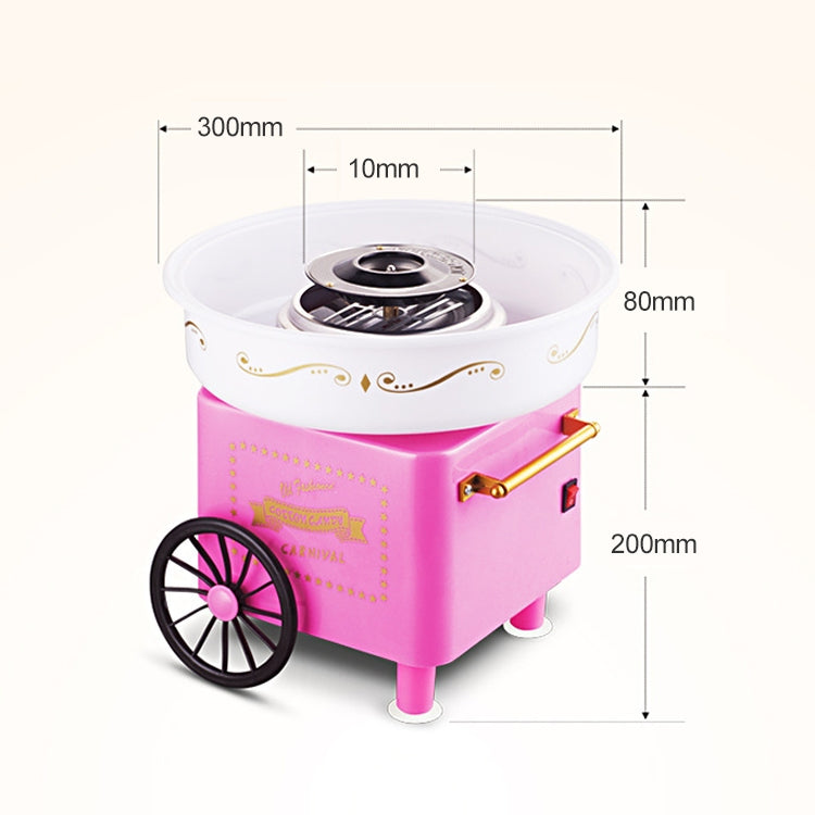 Retro Trolley Mini Cotton Candy Machine, Specification:European Regulations 220 V(Pink) - Cotton Candy Machine by buy2fix | Online Shopping UK | buy2fix