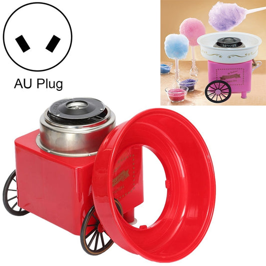 Retro Trolley Mini Cotton Candy Machine, Specification:Australian Regulations 220 V(Red) - Cotton Candy Machine by buy2fix | Online Shopping UK | buy2fix