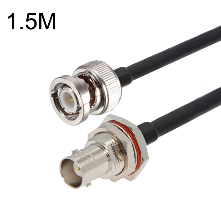 BNC Female With Waterproof Circle To BNC Male RG58 Coaxial Adapter Cable, Cable Length:1.5m by buy2fix
