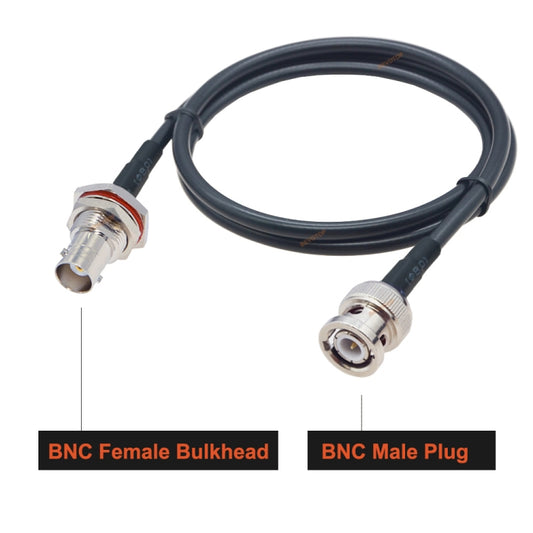 BNC Female With Waterproof Circle To BNC Male RG58 Coaxial Adapter Cable, Cable Length:10m by buy2fix