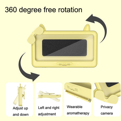 Bathroom Waterproof Mobile Phone Holder Bathing Watch TV Removable Touch Screen Phone Case(Yellow) - Shower & Wall Mounts by buy2fix | Online Shopping UK | buy2fix