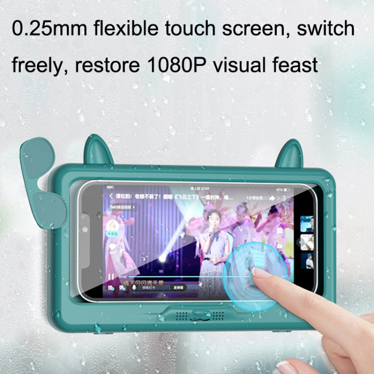 Bathroom Waterproof Mobile Phone Holder Bathing Watch TV Removable Touch Screen Phone Case(White) - Shower & Wall Mounts by buy2fix | Online Shopping UK | buy2fix