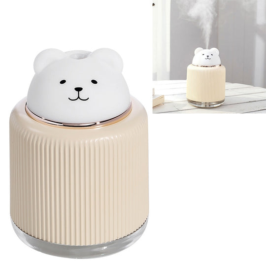 Humidificateur léger pour animaux de compagnie, veilleuse USB, lampe de chevet pour la maison, lampe à économie d'énergie silencieuse (ours jaune)