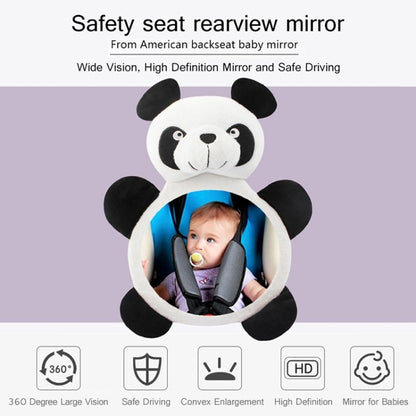 Cartoon Adjustable Safety Seat Car Back Interior Mirror Headrest Rear Facing Mirrors Monitor(Panda) - Safety Equipment by buy2fix | Online Shopping UK | buy2fix