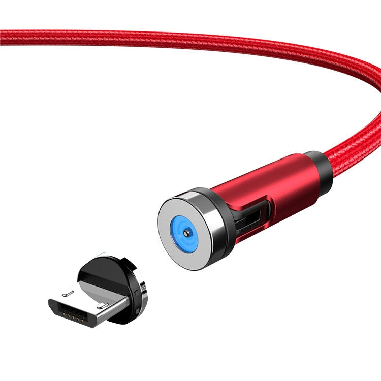 CC56 Micro USB Magnetic Interface Dust Plug Rotating Data Charging Cable, Cbale Length:2m((Red) by buy2fix