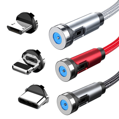 CC56 Micro USB Magnetic Interface Dust Plug Rotating Data Charging Cable, Cbale Length: 2m(Silver) by buy2fix