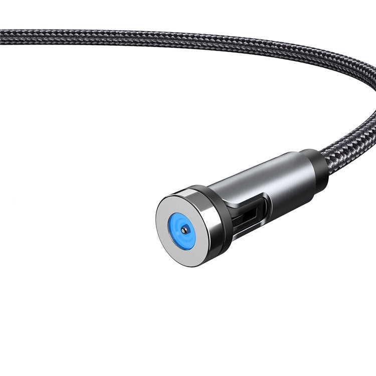 CC56 Dust Plug Rotating Magnetic Wire, Cbale Length: 2m, Style:Line(Black) by buy2fix