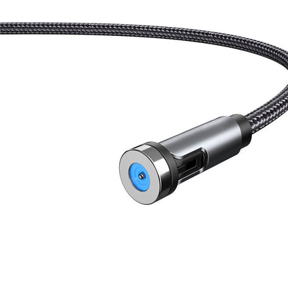 CC56 Dust Plug Rotating Magnetic Wire, Cbale Length: 2m, Style:Line(Black) by buy2fix