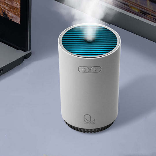 Humidificateur sans fil Q3, mini purificateur d'air portable à chargement USB (gris)