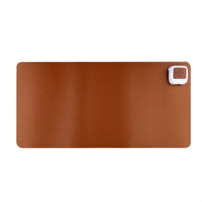 220V Electric Hot Plate Writing Desk Warm Table Mat Blanket Office Mouse Heating Warm Computer Hand Warmer Desktop Heating Plate, Color:Brown Small Size, CN Plug by buy2fix