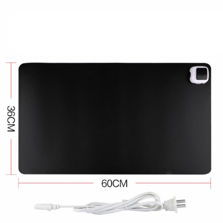 220V Electric Hot Plate Writing Desk Warm Table Mat Blanket Office Mouse Heating Warm Computer Hand Warmer Desktop Heating Plate, Color:Black Big Size, CN Plug by buy2fix