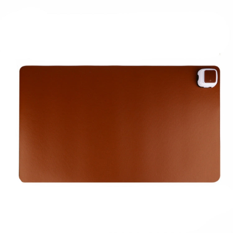 220V Electric Hot Plate Writing Desk Warm Table Mat Blanket Office Mouse Heating Warm Computer Hand Warmer Desktop Heating Plate, Color:Brown Big Size, CN Plug by buy2fix