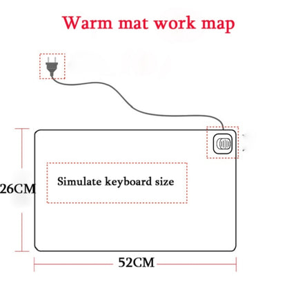 220V Electric Hot Plate Writing Desk Warm Table Mat Blanket Office Mouse Heating Warm Computer Hand Warmer Desktop Heating Plate, Color:Brown Big Size, CN Plug by buy2fix