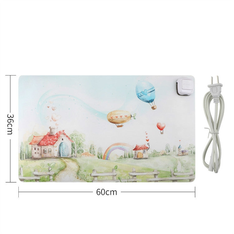 220V Electric Hot Plate Writing Desk Warm Table Mat Blanket Office Mouse Heating Warm Computer Hand Warmer Desktop Heating Plate, Color:Beautiful Homes, CN Plug by buy2fix