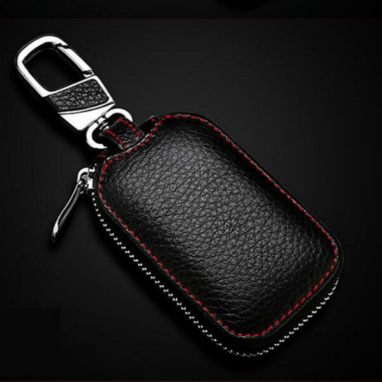 Multifunctional Hook Up Leather Car Key Bag(Black) by buy2fix