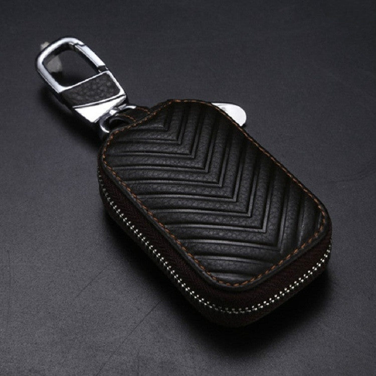 Multifunctional Hook Up Leather Car Key Bag(Coffee) by buy2fix