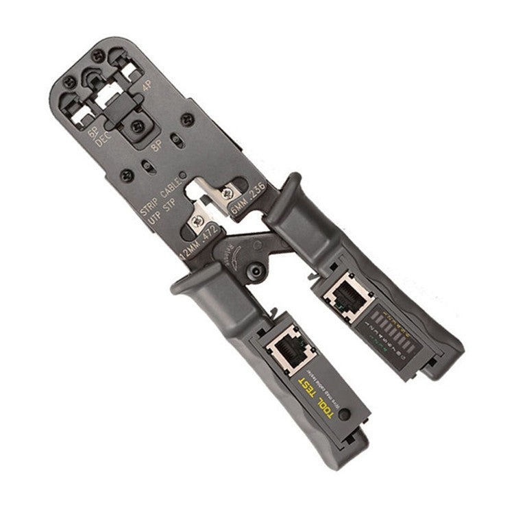 Multifunctional 4P8P6P Three-purpose Tester Ratchet Type Network Tool Squeeze Crimping Wire Network Pliers by buy2fix