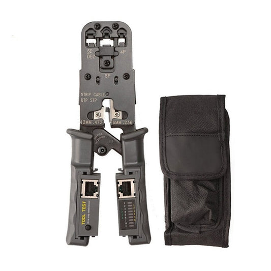 Multifunctional 4P8P6P Three-purpose Tester Ratchet Type Network Tool Squeeze Crimping Wire Network Pliers by buy2fix